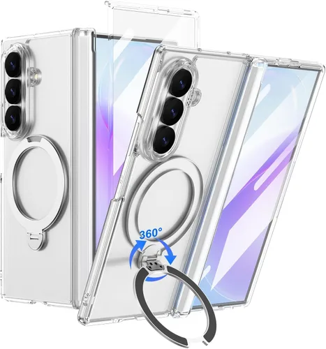Vista 8 de Funda transparente para Galaxy Z Fold 8 Ultra, protector de bisagra