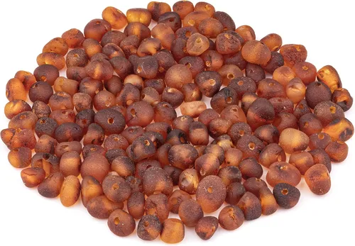 Vista 6 de Cuentas de ámbar estilo barroco, pulido y crudo, piedra báltica 100% natural, 0.197-0.236 in, suelta con agujeros perforados, varios colores - Amber