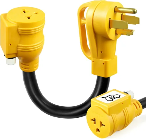 Vista 11 de Adaptador de enchufe macho NEMA N6-30P de 30Amp a enchufe de secadora a adaptador de cargador EV de 6-20R, enchufe de secadora de 3 clavijas de 30A