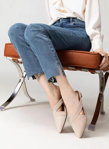 Vista 5 de Rekayla Zapatos mocasines sin espalda con punta cerrada para mujer.