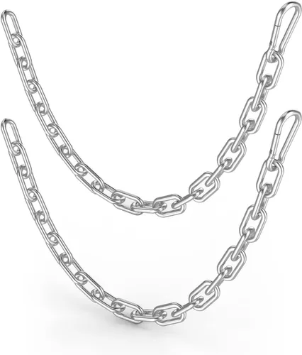 Vista 10 de Cadena de fitness, cadenas de levantamiento de pesas, cadena de extensión de máquina de cable, cadena de extensión de cable LAT de acero inoxidable