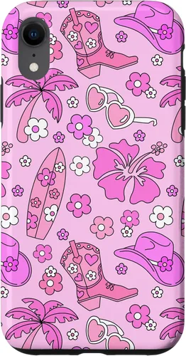 Vista 24 de iPhone 16 Coastal Cowgirl Estética Rosa Cowgirl Hat Cowboy Boots Boho Case