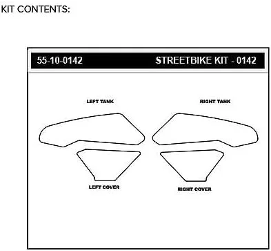 Vista 2 de Stompgrip Empuñaduras de tanque Volcano (transparentes) para Honda CBR1000RR 17-19