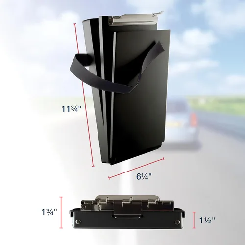 Vista 2 de Soporte para formularios II Saunders de aluminio reciclado, con clip, 6" x 11", Negro