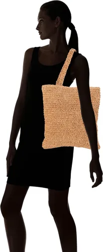 Vista 6 de The Drop Bolso de paja con asa plana Ealga para mujer