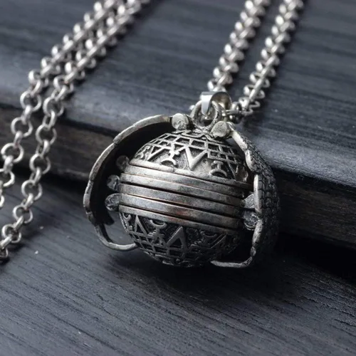 Vista 5 de Medallón, Unisex, Alas Huecas Ampliando 4 Foto Medallón Bola Colgante Collar Memorial Regalo - Plata