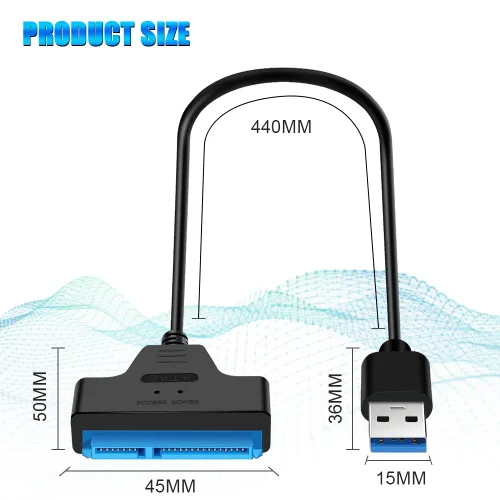 Vista 10 de Ainiv Cable adaptador USB 3.0 a SATA para unidades SSD HDD de 2,5