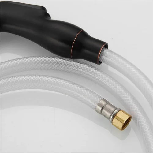 Vista 4 de Cabezal rociador lateral para fregadero de cocina, cabezal rociador con manguera y soporte de repuesto para grifo de conector de fregadero de 1/4