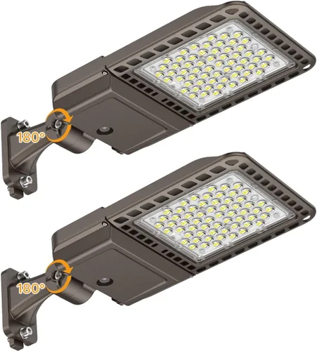 Vista 12 de Luces de Estacionamiento 240W 36000LM Montaje de Brazo Ajustable Luces de Caja de Zapatos para Exteriores con Fotocélula de Anochecer a Amanecer