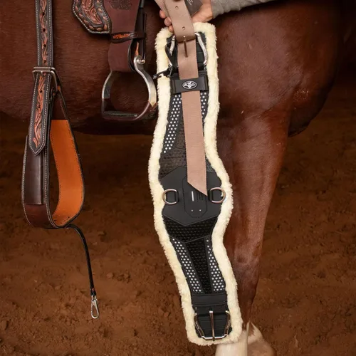 Vista 4 de Professional's Choice Cincha contorneada para caballos Circunferencia duradera, transpirable y ajustable con forro de neopreno VenTECH