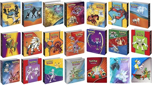 Vista 3 de Paquete de 4 carpetas de mini álbumes de Pokémon para tarjetas, fundas incluidas, protege tu mazo con estilo, gráficos geniales con tus personajes