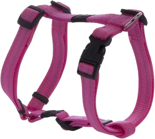 Vista 8 de Arnés reflectante ajustable para perros pequeños a medianos; collar y correa a juego disponibles, negro