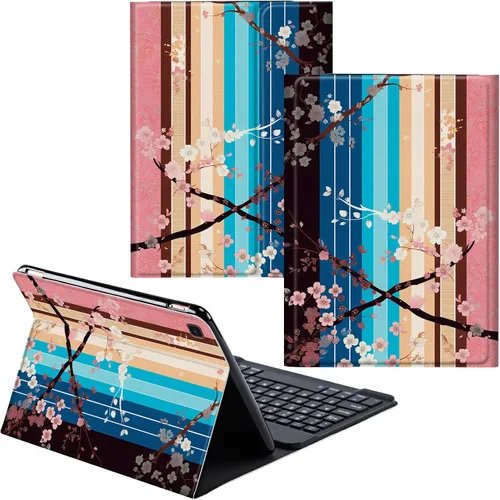 Vista 82 de Funda para Samsung Galaxy Tab S6 Lite 2022/2020 Teclado Inalámbrico Desmontable y Cubierta De Soporte De Cuero PU Funda Protectora Para Samsung