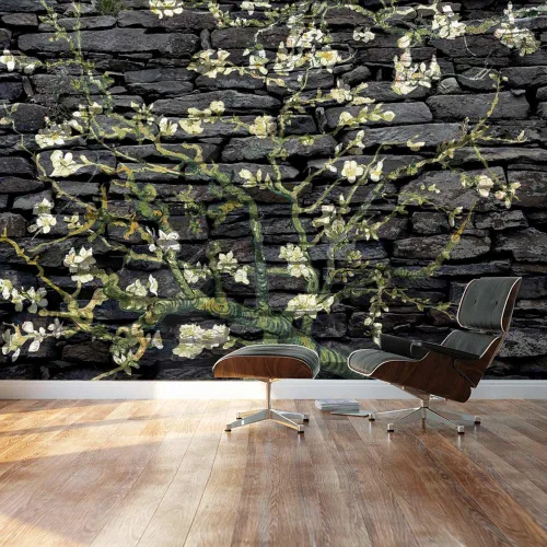 Vista 32 de Wall26 - Papel tapiz en color cobre con estampado de "Almendro en flor" de Vincent Van Gogh