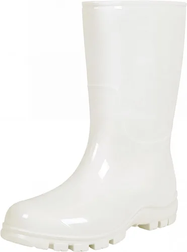 Vista 19 de Asgard Botas de lluvia a media pantorrilla para mujer, botas de goma impermeables estampadas, zapatos cortos de jardín Negro