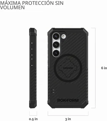 Vista 8 de Rokform - Funda para Galaxy S23, Serie Resistente, Carcasa Magnética con Bloqueo de Giro, Funda Blindada Probada contra Caídas (Negro)