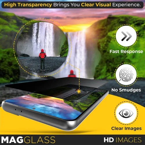 Vista 7 de magglass Samsung S21 FE Protector de pantalla de vidrio templado (privacidad)