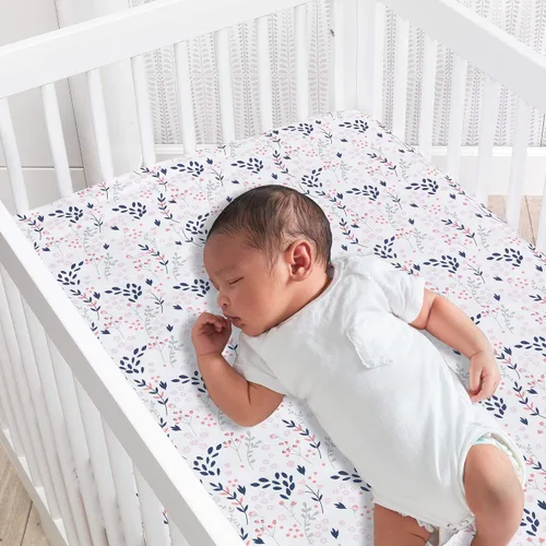 Vista 7 de Lambs & Ivy Forever Friends - Juego de ropa de cama de 4 piezas, color azul, rosa
