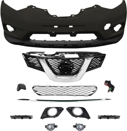 Vista 2 de MGWILL - Kit de rejilla para cubierta de parachoques delantero para Nissan