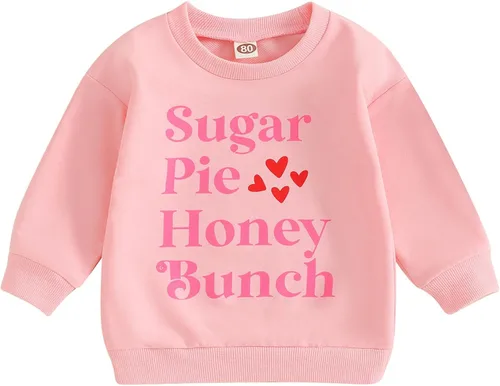 Vista 127 de Sudadera con cuello redondo para el día de San Valentín para bebé, niña, niño, para el día de San Valentín