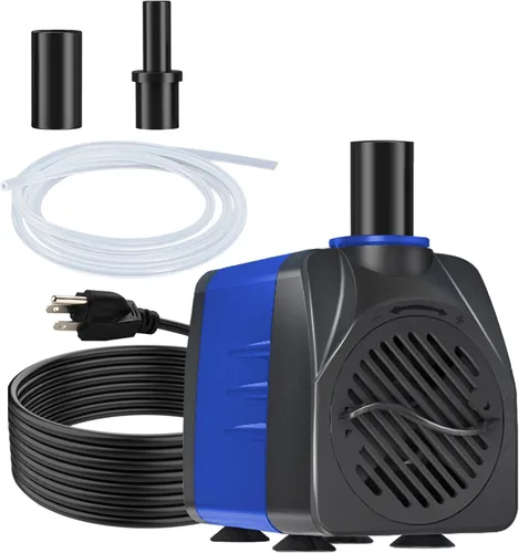 Vista 7 de Bomba azul sumergible de cable para exteriores de 160 GPH de 10 pies