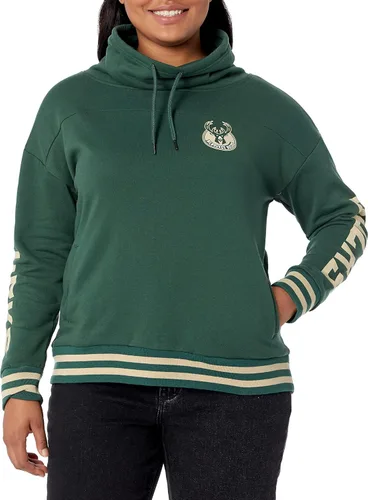 Vista 13 de Ultra Game - Sudadera con capucha de forro polar para mujer de la NBA con cuello de embudo