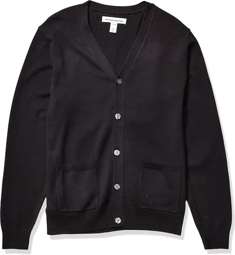 Vista 8 de Tienda Essentials Suéter tipo cárdigan de algodón para hombre