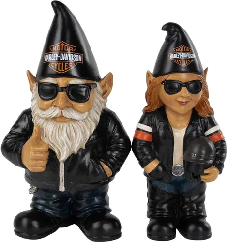 Vista 5 de Harley-Davidson Bar & Shield Esculpido Biker Garden Gnomo Ace