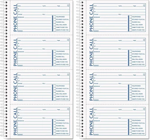 Vista 3 de TOPS Libro de formularios de mensajes para teléfono, duplicado sin carbono, 2.75 x 5 pulgadas, 400 juegos por libro (4003)