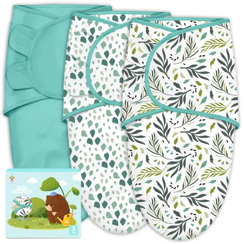 Vista 11 de Cute Castle 3 paquetes de sacos de dormir para bebé - Saco de dormir para recién nacido - Manta para envolver ergonómica para bebé para niños y Azul