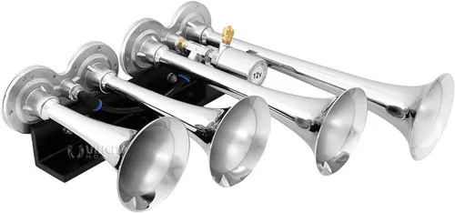 Vista 2 de Vixen Horns Kit de bocina de tren para camiones/coche/semi. Sistema completo a bordo: compresor de aire de 150 psi, tanque de 1 galón, 4 trompetas.
