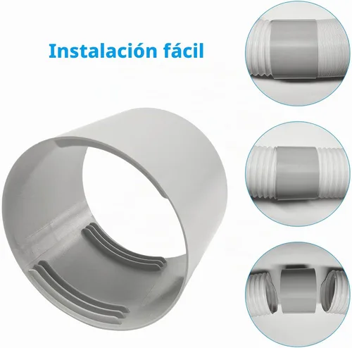 Vista 3 de Acoplador de extensión de manguera de aire acondicionado de 5 pulgadas, acoplamiento de conector de manguera de ventilación de escape de CA