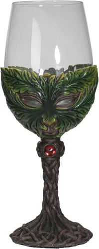 Vista 2 de SUMMIT COLLECTION Mythical Forest Spirit Greenman Deity, copas de vino de 16 onzas líquidas, cáliz para decoración del hogar