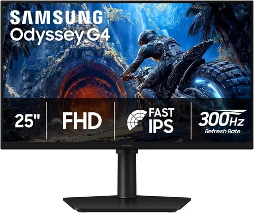 Vista 18 de SAMSUNG Odyssey G4 Series Monitor de videojuegos FHD de 25", IPS, 240Hz, 1ms, compatible con G-Sync, AMD FreeSync Premium, HDR10, vista ultraancha