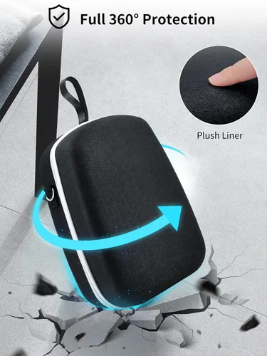 Vista 5 de RYOKO Funda de transporte rígida compatible con MetaOculus Quest 2 Version VR Gaming Headset y correa Elite con batería y otros accesorios adecuada