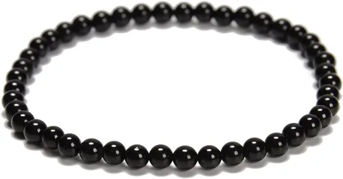 Vista 6 de JM Design Pulsera de cuentas redondas lisas de amazonita pequeña, tamaño 0.157 in, 7.5 pulgadas de longitud