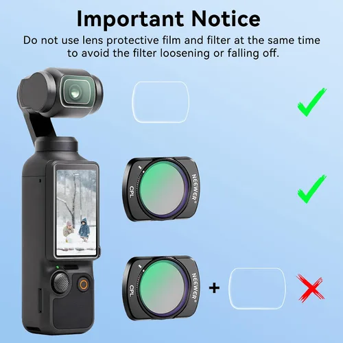 Vista 6 de Protector de pantalla de bolsillo 3 lentes antiarañazos para DJI Osmo Pocket 3 Vlogging Camera Creator Combo Accesorios 4 protectores de lente + 4