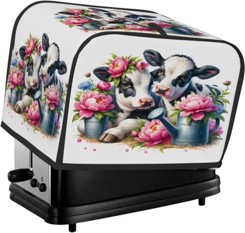 Vista 39 de Funda para tostadora de animales de gallo, 2 rebanadas, protección contra el polvo y las huellas dactilares, fundas para pan, fundas lavables