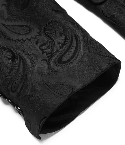 Vista 6 de COOFANDY Chaqueta de Esmoquin Floral para Hombre con Solapa de Chal Paisley, Chaqueta Blazer para Cena, Baile de Graduación, Boda