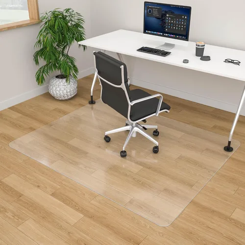 Vista 13 de 100pointONE Tapete para silla de oficina para suelos de madera dura, tapete para silla de computadora de fácil deslizamiento, protector de suelo