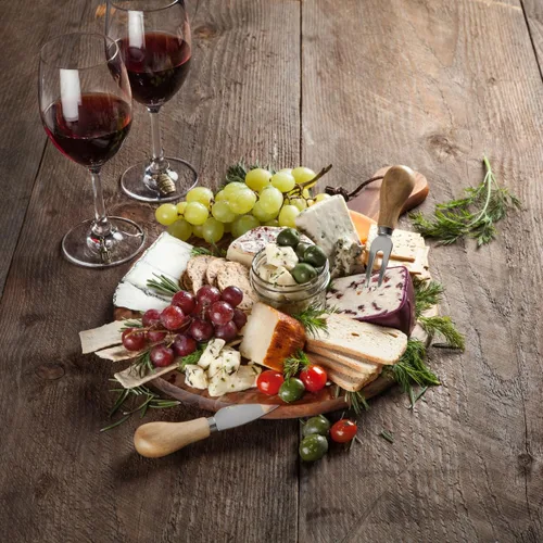 Vista 5 de Twine Cuchillos de queso gourmet – Juego de cuchillos de acero inoxidable – Herramientas de charcutería accesorios para tabla de quesos – Acero