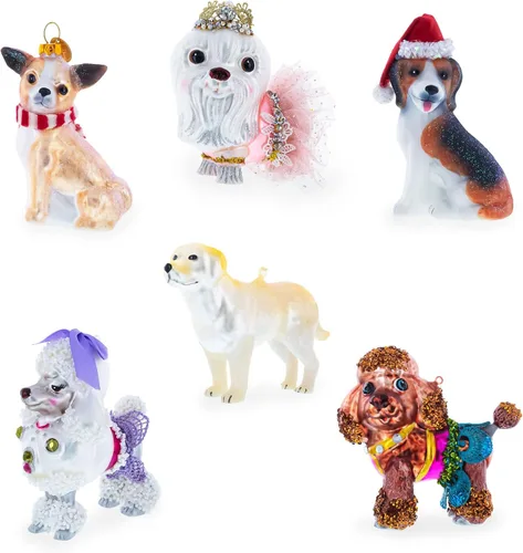 Vista 6 de Encantador adorno de Navidad de vidrio soplado Schnauzer miniatura