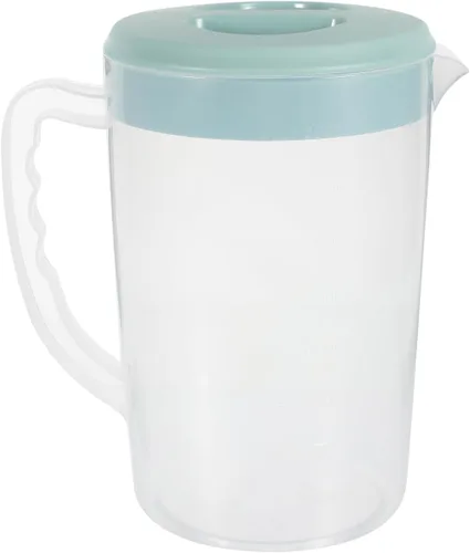 Vista 10 de Recipiente transparente grande de plástico dispensador de leche, jarra de té de 87.9 fl oz para nevera, jarra de agua fría, tetera de café, tetera