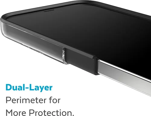 Vista 7 de Speck Funda transparente para iPhone 14 Pro - Delgada, construida para MagSafe, resistente a los arañazos y protección contra caídas