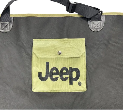 Vista 9 de Jeep Protector de asiento de vehículo para perros y mascotas (negro carbón)