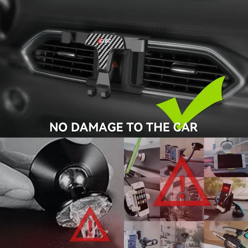 Vista 8 de Beerte Soporte para teléfono compatible con Mazda CX-5 2017 2018 2019 2020 2021, ventilación de aire ajustable, soporte de teléfono celular
