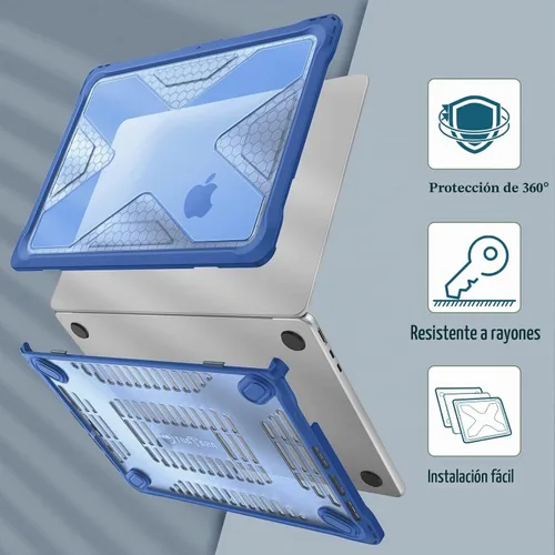 Vista 3 de Fintie - Funda resistente para MacBook Air de 13 pulgadas, color azul