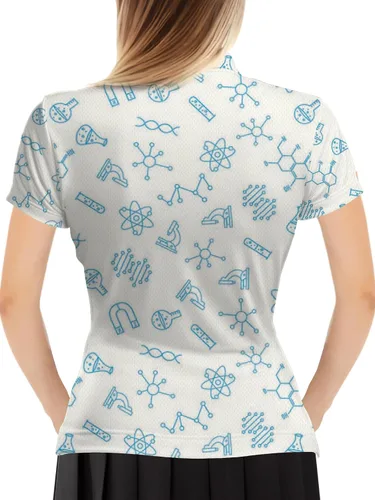 Vista 4 de Polomore Womens Golf Shirt Teacher Outfits for Women Teacher Shirts Teacher Gifts Teacher Polo Science Teaching Lovers Gifts