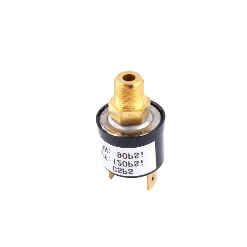 Vista 2 de Interruptor de control de presión para compresor de aire, 90-120 PSI, rosca 1/8-27NPT, CA 110-220V DC 6-36V, válvula de servicio pesado