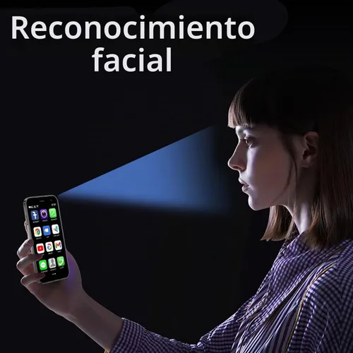 Vista 4 de Mini smartphone desbloqueado 3G, 3.0" HD Android Dual SIM Quad Core Face ID Mini Premium para niños, pequeño teléfono celular, el más pequeño